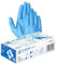 Gedikum 1000 (10x100 Stk) Nitril-Handschuhe, puderfrei, latexfrei, hypoallergen, Lebensmittelhandschuhe, medizinische Einweghandschuh, Gummihandschuhe S, M, L, XL (blau/Schwarz) (Blau, M)