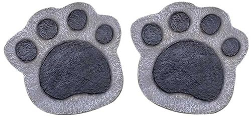 Gartenhof Trittsteine Set, Anti -Slip -Villa -Pflastersteine Bärenpfotenformte Pflasterstein Stein Für Die Dekoration Von Rasenflächen Im Freien, Pfade, Landschaftsgestaltung (Farbe : Grey, Größe :