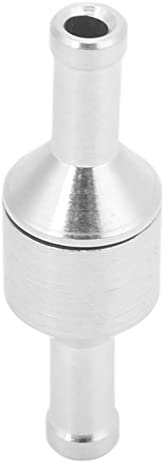 Clapet Anti-retour des Véhicules à Moteur 1 de Manière, Alliage d'aluminium Universel de Pièces de Voiture Argentées d'application Large pour le et le Tuyau de Carburant (6MM)