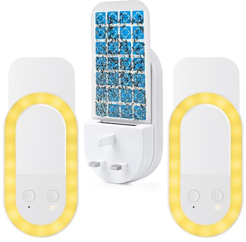 Fruit Fly Traps for Indoors(2 Device+10 Refills),Plug in Fruit Fly Catcher Trap with Night Light,Flying Insect Killer Lamp Bug Catcher for Home Use