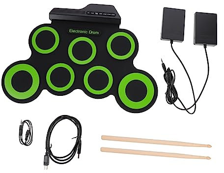 CORHAD Silicone Folding Drum Set Hand Roll-up Drum Kit Usb Electronic Jazz for Home Boys and Girls Musical Instruments