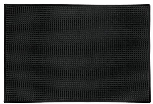 Alfombrilla de Goma para Bar - Mantel Individual Antideslizante para Cocina, Hotel, Restaurante, Cafetería - Negro (Alfombrilla de Barra Cuadrada pequeña (30 * 15 CM))