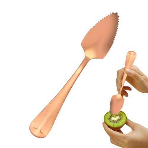 Cucchiai di pompelmo con bordo seghettato, cucchiai in acciaio inossidabile | Cucchiaio di pompelmo dentato in acciaio inossidabile - Utensili da cucina per stoviglie per frutta, per