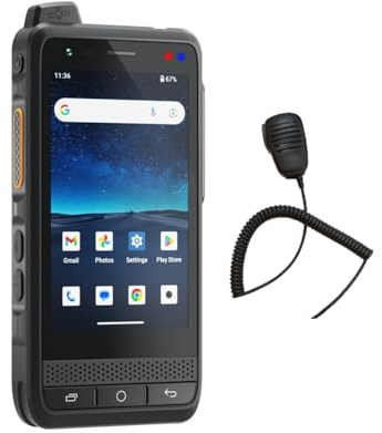 UNIWA F400 Zello 4G LTE Smart Phone POC Walkie Talkie Android 15 4GB+64GB IP65 Waterproof 4.0'' Touch Screen Rugged Smartphone 13MP Cameras SOS GPS NFC WiFi PTT 4350mAh Dual SIM (F400+Micphone)