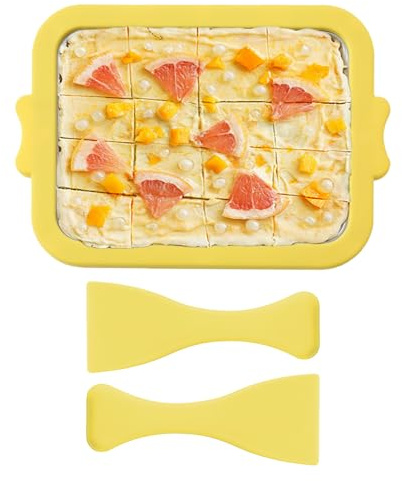 Zyntora Máquina para hacer helados enrollados – Plato para hacer helado de frutas para el hogar, placa de yogur, mini máquina congeladora, bandeja para ensalada de frutas y puntos dulces para familias