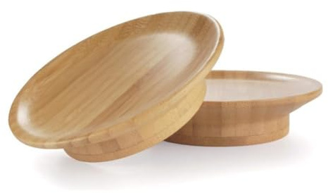 Gettimore Tabla de charcutería de madera para copas de vino para aperitivos y postres, plato de servir sostenible con diseño resistente a salpicaduras, paquete de 10