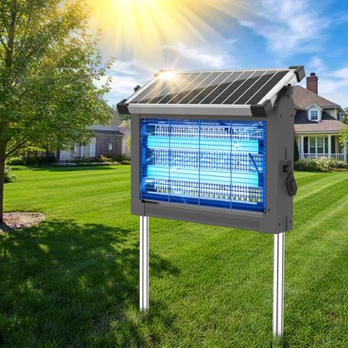 anysun Lámpara Antimosquitos Solar Exterior, Mata Mosquitos Eléctrico 4500V