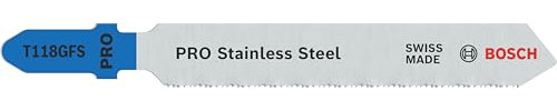 Bosch Professional 5x Hojas de sierra de calar T 118 GFS Basic for Inox (para Láminas de acero inoxidable, accesorios Sierra de calar), Gris