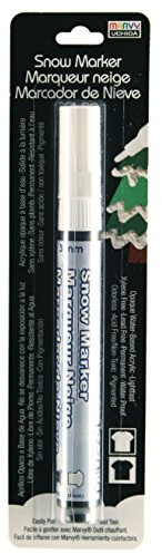 Uchida 1022S-C Marvy Fine Point Paper and Fabric Embellishing Snow Marker, White