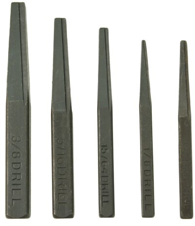 CTA Tools 9030 Fluted Screw Extractor Set, 5-Piece Hand Tool Kit for Broken Studs, Set Screws, Pipes and Fittings