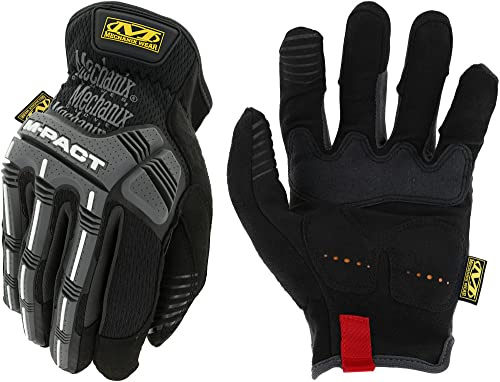 Mechanix Wear - M-Pact Open Cuff Work Guantes (XX-Large, Negro/Gris)