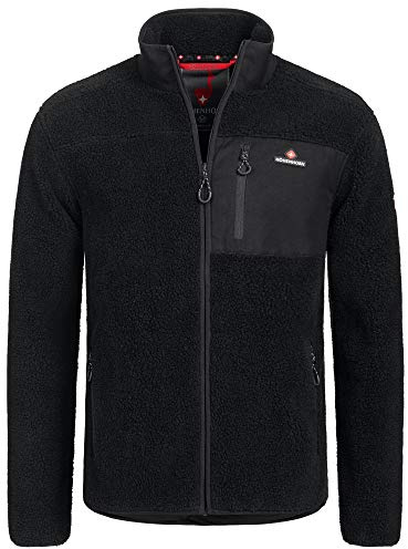 Höhenhorn Birkkar fleecejacka för herr, teddyfleece, fodrad vinterjacka