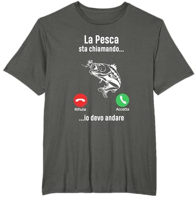 Fishing La Pesca Fisher Pesci Pescatore Maglietta