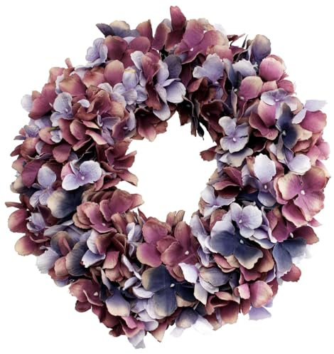 CREAFLOR HOME Hortensienkranz Türkranz Tischkranz ca. 30-32 cm brombeer