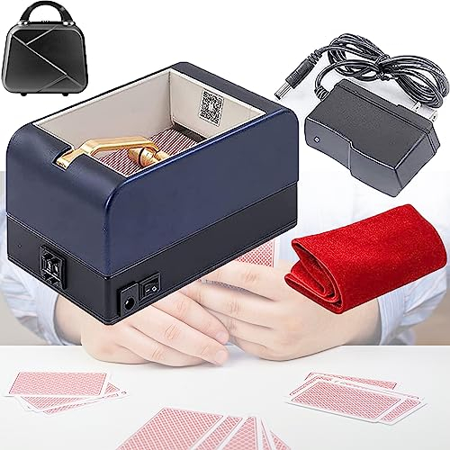 HNCXHX Automatischer Mischler,Automatische Karten -Mischmaschine,Elektronin Casino Poker Card,360 -Grad -Rotation Automatische Karte,Die Maximum Card 8 Zahlt 432 Teile,Support Bis Zu 8 Spieler,Blue