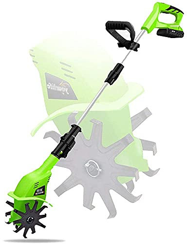 Motobineuse de Jardin, scarificateur électrique, rotavateur portatif 20 V avec Batterie Rechargeable, Profondeur de Travail de 25 cm, motobineuse électrique Portable pour Jardins,