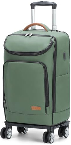 Lekespring Business Trolley Rucksack mit Abnehmbarem Rollen, Reise Rolling Leder Wasserdichter Laptop Rucksack, 17,3 Zoll Laptoptasche Handgepäck Flugzeug Zugelassen, Rollkoffer Rucksack für Herren