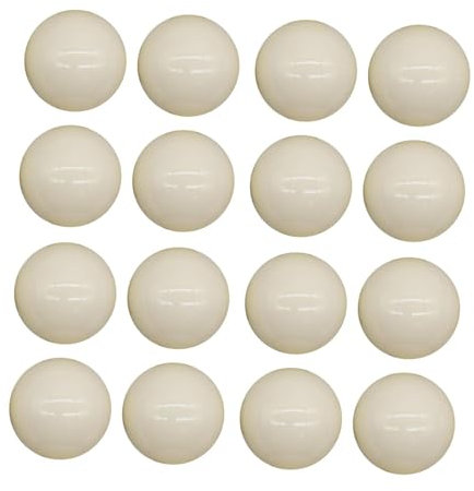 Perfeclan 16 Stück Billardkugeln Poolbälle 52,5 mm weiß Billardausrüstung komplettes Set Snookerbälle für Turniere Freizeitsport