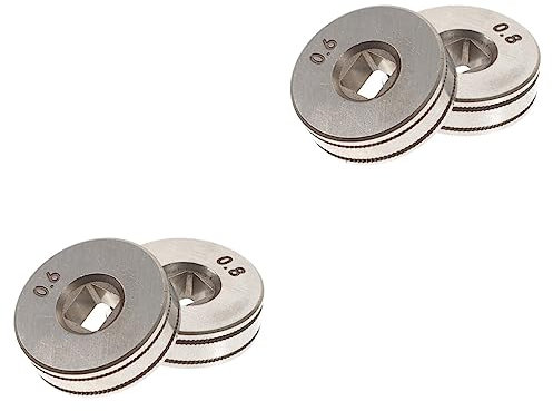 Mobestech 4 Piezas Rodillo impulsor de alambre piñones de cadena de rodillos mecánicos piezas de equipo de soldadores rodillo para alimentador de alambre rodillo alimentador de alambre acero