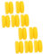 PartyKindom 10St Auto Polierschwamm auto waschschwamm Runde Schwämme zum Malen Farbschwämme zum Malen gelber Schwamm Aquarellschwamm Griots Garage runder schwammpinsel Wachsschwamm Yellow
