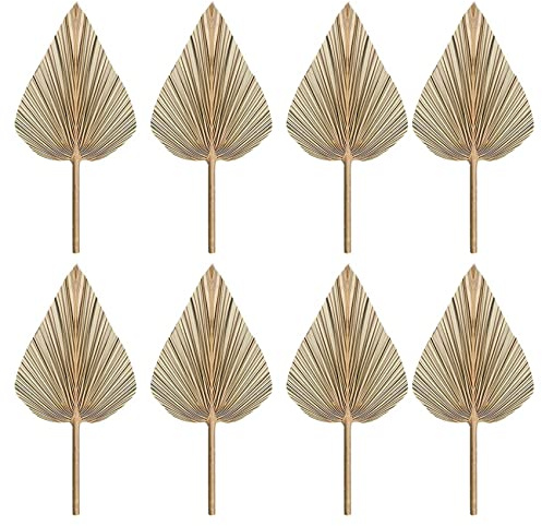 Onchdbfhuu 8 Piezas de Hojas de Palma Secas Abanicos de Palma Lanzas de Palma Secas Plantas Artificiales Hojas de Palma Hojas de Palma Tropical