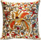 ZUODU Sofa Home Decor Embroidered Fire Phenix Pillow Case Orange Cushion Covers Cotton Cushion Decorative 50 x 50 CM (K)