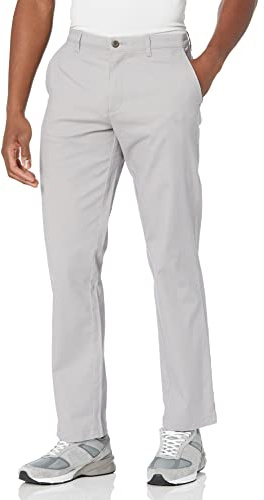 Amazon Essentials herr Classic-Fit casual stretch chino-byxa, ljusgrå, 34 B x 32 L