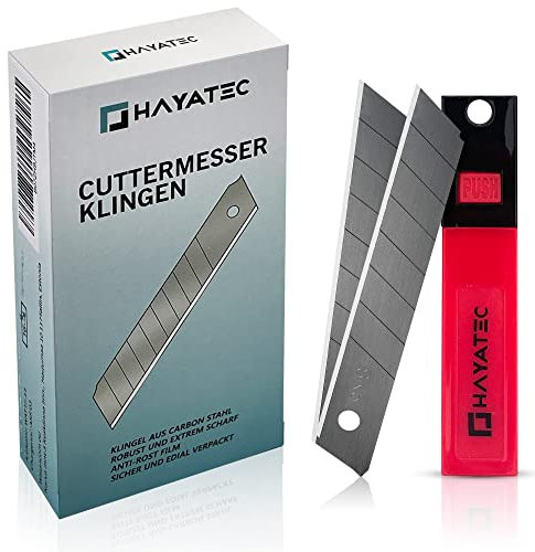 Alaskaprint 100x piezas de cuchillas de corte Cuchillas de repuesto de 18 mm para cuchillas, cuchillas para alfombras, cuchillas