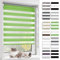 BelleMax Doppelrollo Klemmfix ohne Bohren & mit Bohren, 80x120cm(BxH), Grün, Duo Rollo, Sonnenschutz lichtdurchlässig Blickdicht, Klemmrollo Fensterrollo, Rollos für Fenster und Tür