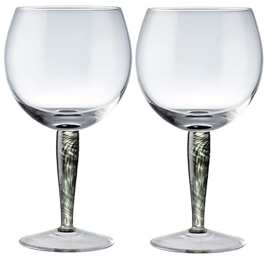 Denby Jet Gin Glasses Set of 2, Black