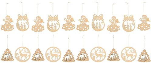 80 Stück Festival Kinderkreise Deko Mitte Basteldeko Anhänger Natur Bastelmaterial Holz Urlaub Rustikal Ausschnitte Scheiben Ornament für Kerze Inkl. Baum Seile Weihnachten