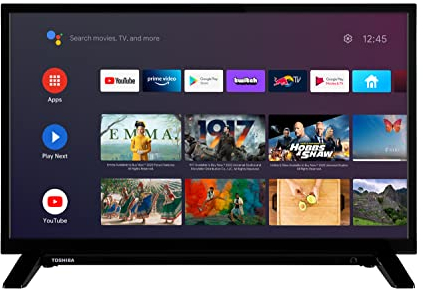 Toshiba 24WA2063DAZ 24 Zoll Fernseher/Android Smart TV (HD Ready, HDR, Google Play Store, Google Assistant, Triple-Tuner, Bluetooth) [2023]