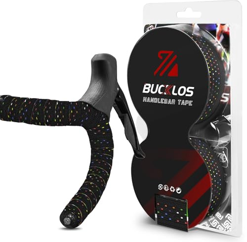 BUCKLOS Bike Handlebar Tape Silicone Bar Tape for Road Bike Comfortable Bicycle Handlebar Tape EVA Bike Grip 2 Pcs Bicycle Drop Bar Wraps Black