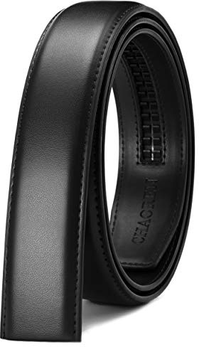 CHAOREN Ceinture sans Boucle Homme, Accessoires pour Ceintures Automatique à Cliquet pour Hommes Cuir 35mm