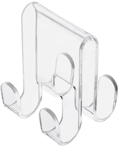 Over Door Hooks Shower – Acrylic Bathroom Hangers Towels, Robe, Loofah, Clothes | Maximizes Space, Punch-Free Hooks for Frameless Glass Shower Doors, Ideal for Washcloth and Caddy Organization