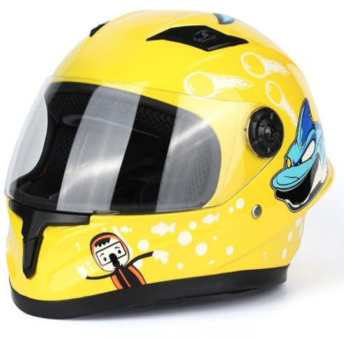 Casco Infantil | Casco De Motocross Infantil | con Visera | Casco Integral De Moto para Niños | para Niños Y Niñas De 3 A 10 Años | Homologado por La Norma ECE 22.06 F,XL/(53~54cm)