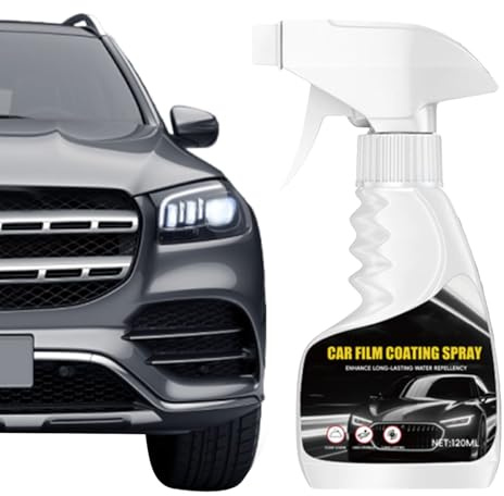 Spray de revêtement de voiture | Spray restaurateur de film imperméable de 120 ml – Revêtement de verre de voiture résistant à la pluie, pour camion, VUS, camping-car, remorque, brillance propre