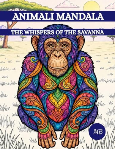 ANIMALI MANDALA: The whispers of the Savanna - Secondo volume della serie Animali Mandala - Libro da colorare Mandala