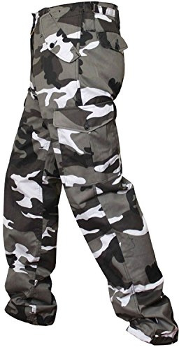 Castle Men's Camouflage Cargo Trousers - Green, Size 30, 30 Inseam