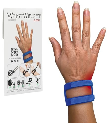 WristWidget® (Blau Verstellbare Handgelenkstütze für TFCC-Risse, Einheitsgröße. Für linkes und rechtes Handgelenk, Gewichtsunterstützung, Übung