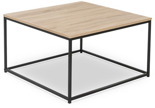 IDMarket - Couchtisch Detroit quadratisch 70 cm Industriedesign
