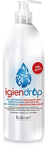 Vigor - igienizzante drop gel mani base alcool+mentolo 1 l 12 pz - 19687