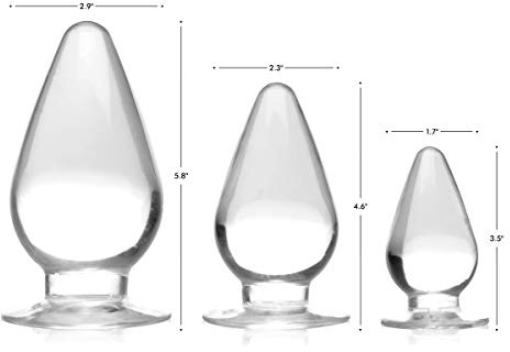 Triple Cones 3 Piece Anal Plug Set - Clear