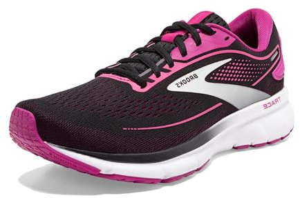 Brooks Damen Trace 2 Sneaker, Black Festival Fuchsia Pink Flambe, 40 EU Schmal