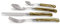 Rivadossi Giada Champagne Besteck-Set für 6 Personen, 24-teilig – 100% Made in Italy, Handwerkskunst und Design – Edelstahl 18/10