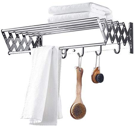 WXXGY Fold Edelstahl Versenkbare Wand Montiert Wäschetrockner Langlebig Robust Für Bad Küche Hotel/50Cm