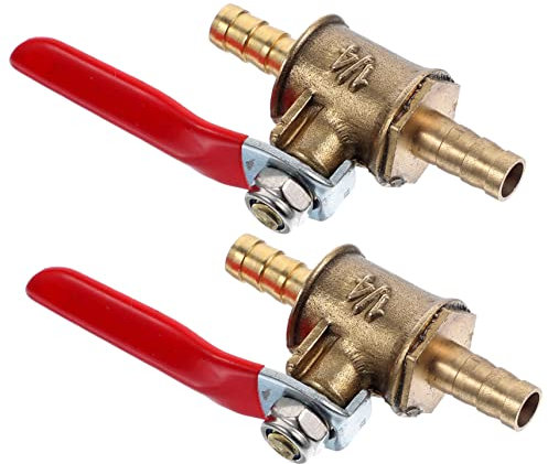 CIYODO Vanne À Billes Cuivre Robinet D'Arrêt Raccord 4.5Cm Poignée Rouge 180° Pour Tuyaux Irrigation Gaz Et Systèmes De Plomberie