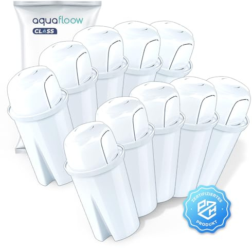Aquafloow Vattenfilterpatroner för Kanna | Kompatibel med Aquaphor B100-15, Dafi Classic, Brita Classic, Laica | Vattenfilterpatrone för Vattenfiltrering – 10 Stycken