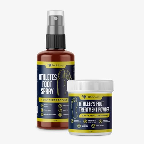 Athlete’s Foot Spray & Powder Bundle - Dual Action Relief for Itchy, Cracked Skin | Antifungal, Soothing Formula with Essential Oils | Absorbs Moisture, Eliminates Odor, Easy to Use | 200ml + 100g
