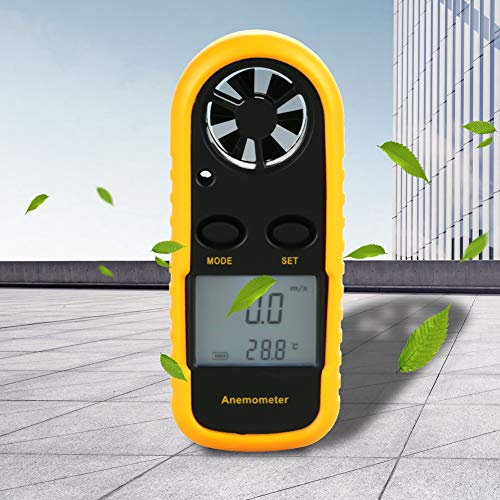 Anemometer, Vindmätare Digital Anemometer Handhållen Termometer Anemometer Handhållen Digital LCD -bakgrundsbelysning Vindhastighetsmätare för Vindsurfing Flygande Segling